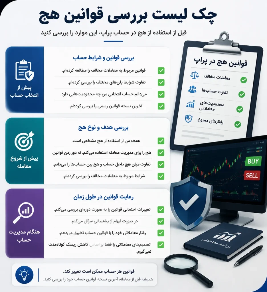 چکلیست بررسی قوانین هج