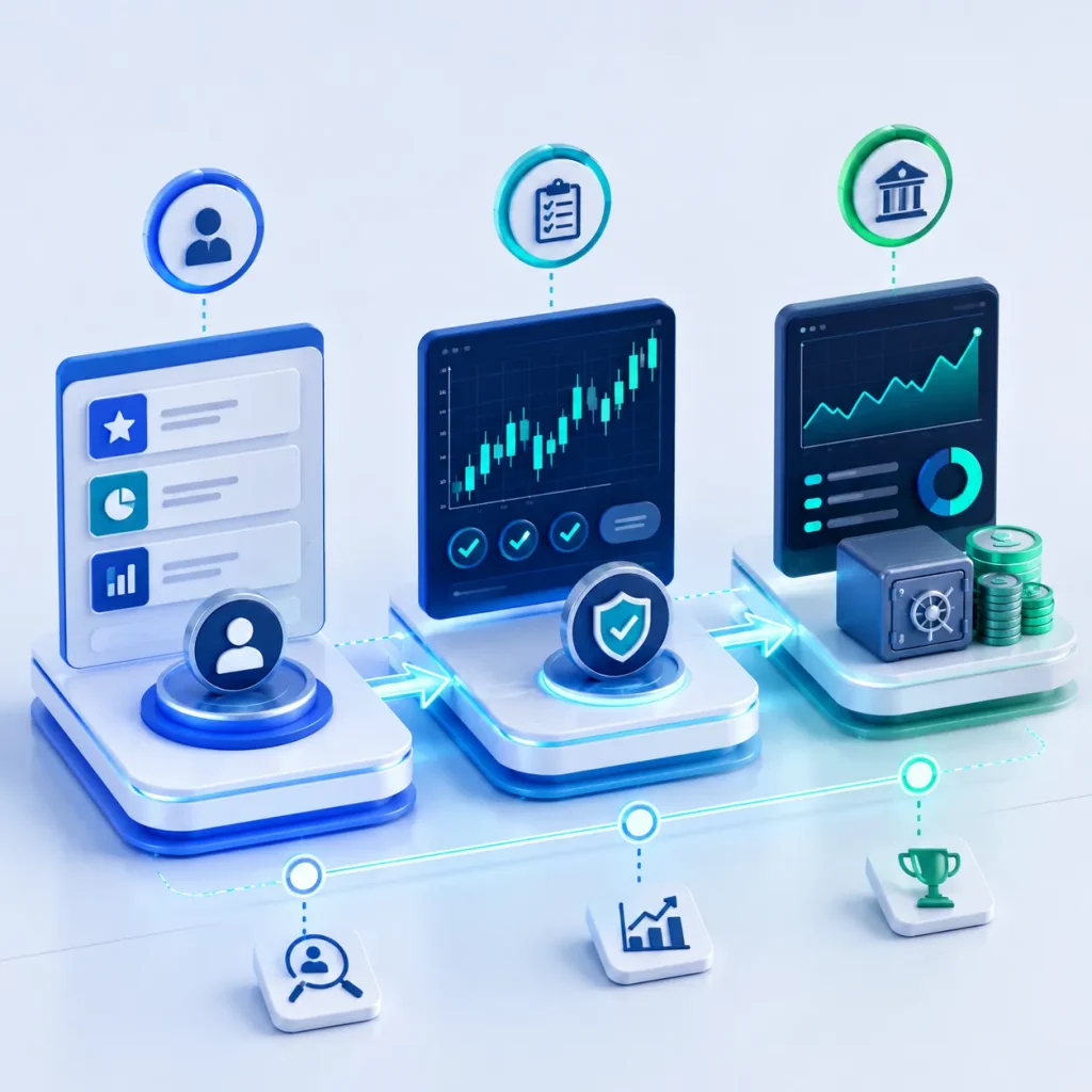 مراحل گرفتن حساب پراپ از انتخاب حساب تا شروع معامله