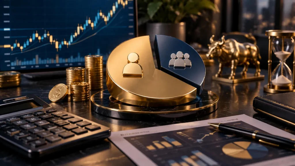 مفهوم تقسیم سود در حساب پراپ و محاسبه سهم تریدر