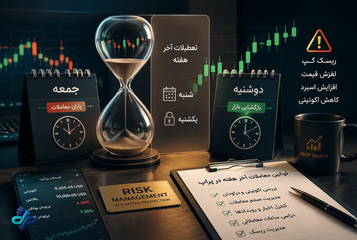 قوانین معاملات آخر هفته در پراپ